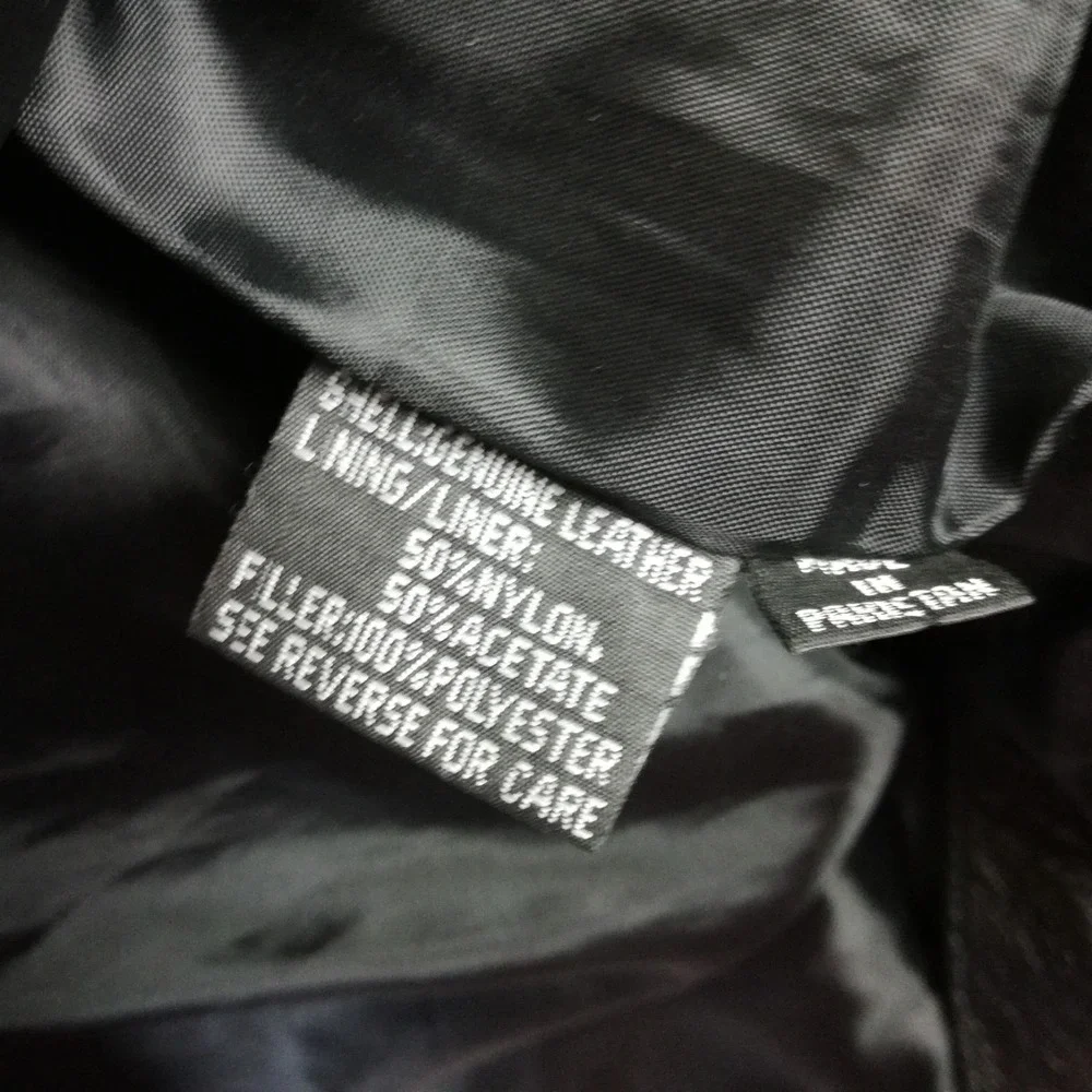 Interstate Mens Jacket Leather Black Motorcycle Full Zip Lined XXL